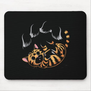 Ghost Cat Meme Funny Halloween Soky Kitty Mouse Pad