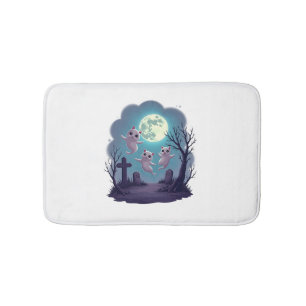 Ghost Cat Parade Bath Mat