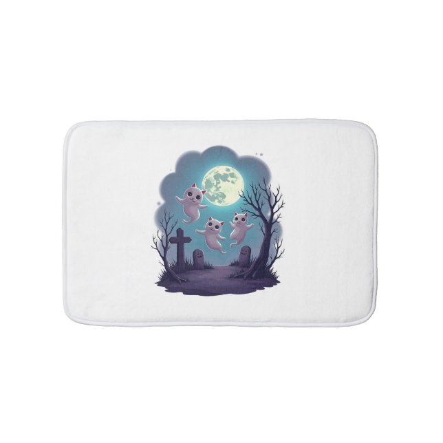 Ghost Cat Parade Bath Mat (Front)