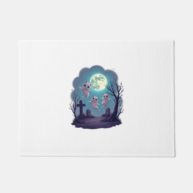 Ghost Cat Parade Doormat (Front)