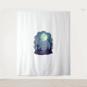 Ghost Cat Parade Tapestry