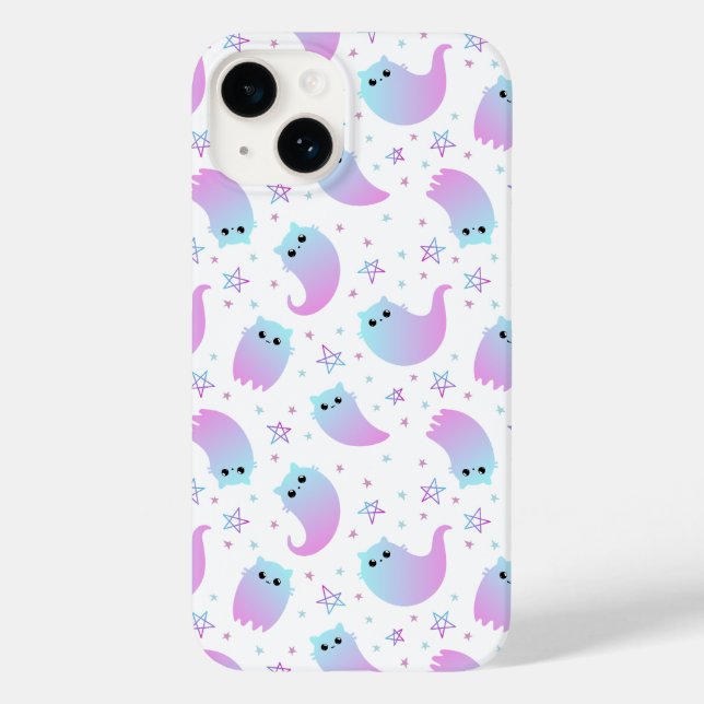Ghost cats Halloween pattern Case-Mate iPhone Case (Back)