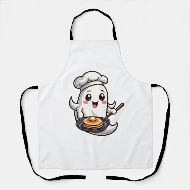 Ghost Chef – Funny Halloween Cooking Tee Apron (Front)