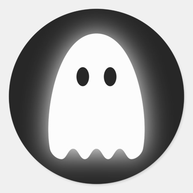 Ghost Classic Round Sticker (Front)