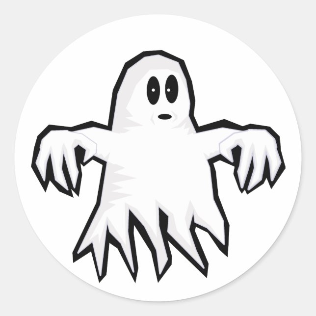 Ghost Classic Round Sticker (Front)