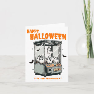 Ghost Claw Game Happy Halloween  Card