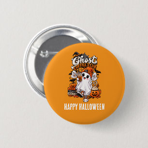 Ghost Coffee Club HALLOWEEN 6 Cm Round Badge