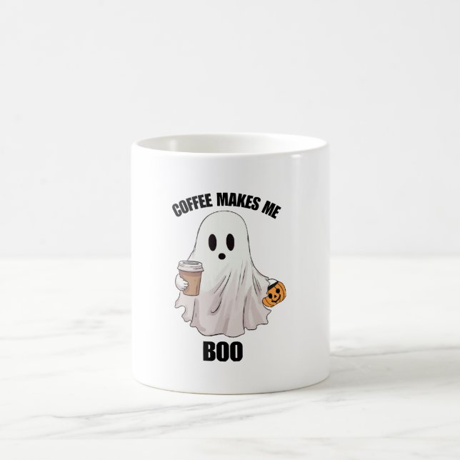 Ghost Coffee Halloween Funny  Mug (Center)