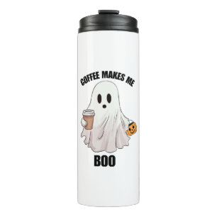 Ghost Coffee Halloween Funny Thermal Tumbler