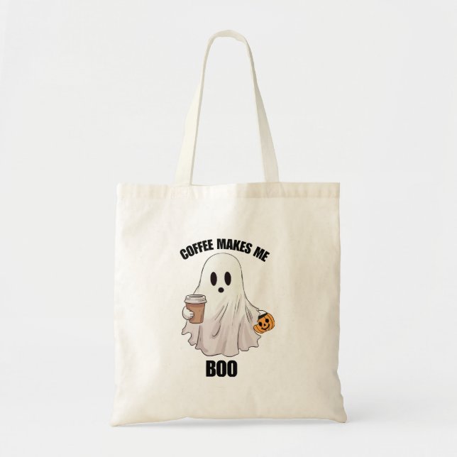 Ghost Coffee Halloween Funny  Tote Bag (Front)