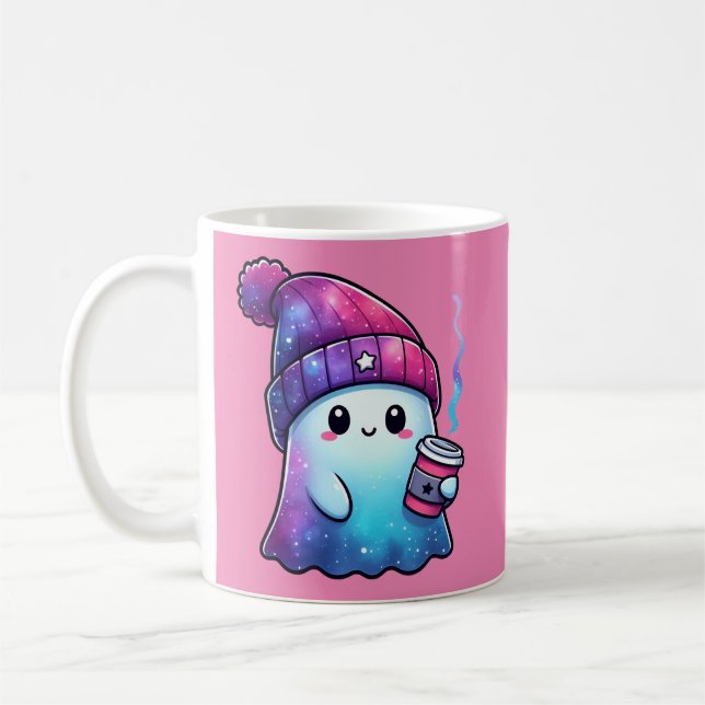 Ghost coffee mug with ghost cute for coffee lovers (Left)