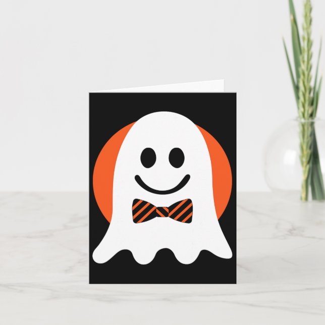 Ghost Costume Halloween Face Men Women Adult Kids  Card (Front)