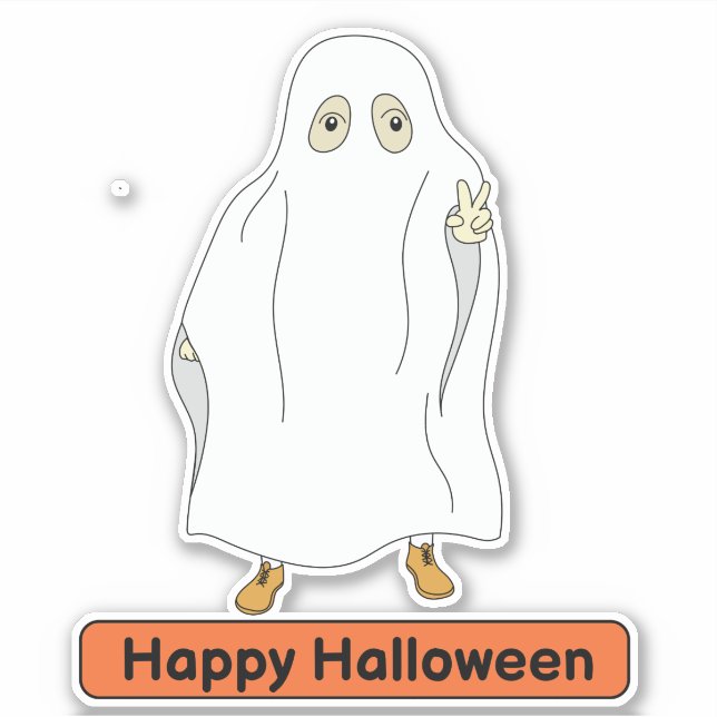 Ghost costume kid Sticker (Front)