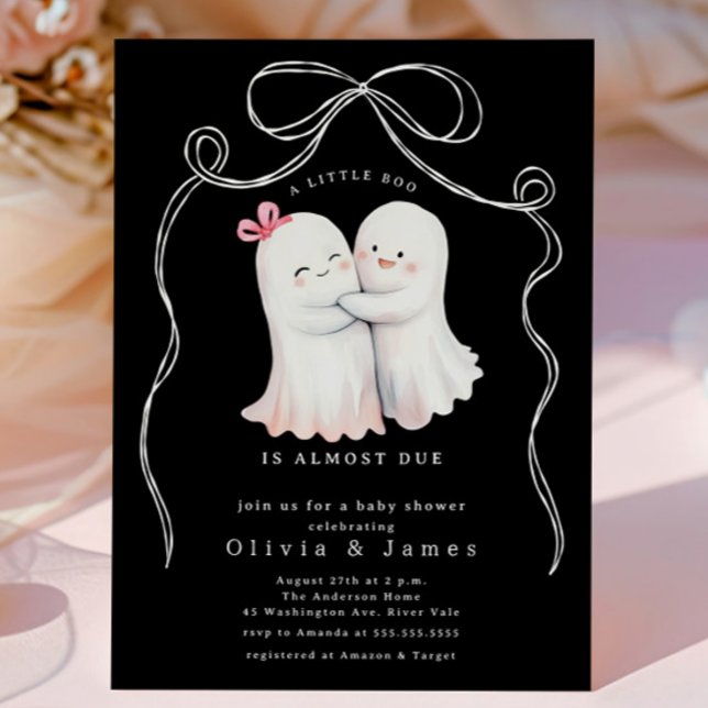Ghost Couple Baby Shower Invitation (Creator Uploaded)
