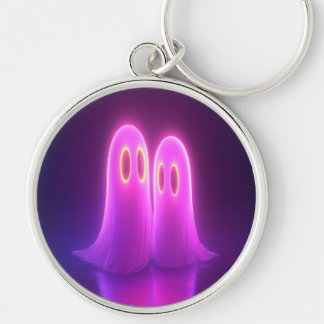 Ghost Couple – Kawaii Neon Love Key Ring