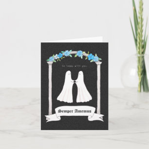 Ghost Couple Valentine Wedding Anniversary Card