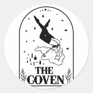 Ghost Coven Bride Squad Gothic Wedding Bachelorett Classic Round Sticker