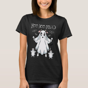Ghost Cow Moo Crew I Mean Boo Halloween Farming Fa T-Shirt