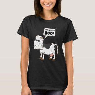 Ghost Cow Moo I Mean Boo Funny Halloween Cow Boo T-Shirt