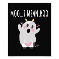 Ghost Cow Moo I Mean Boo Halloween Gift
