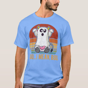 Ghost Cow Moo I Mean Boo Pumpkin Moon Halloween Vi T-Shirt