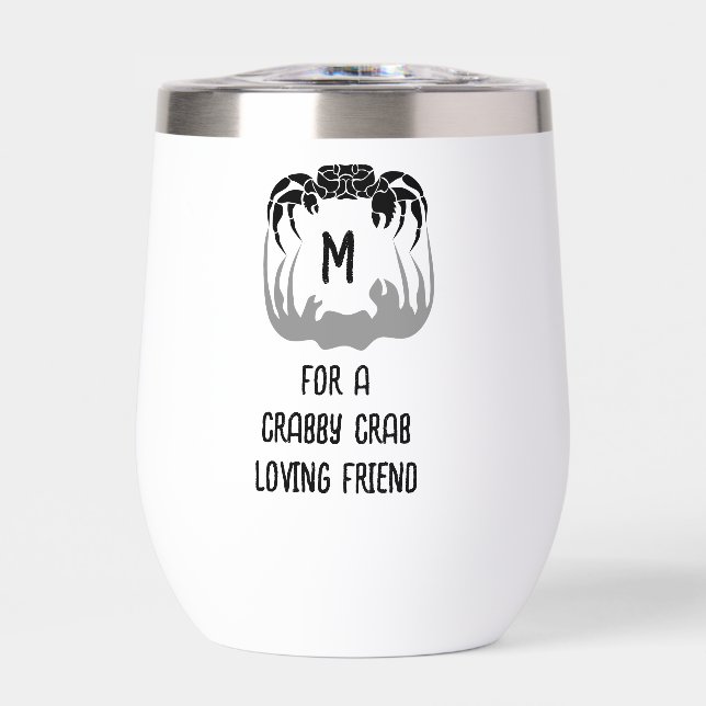 Ghost Crab Silhouette Casting a Shadow Monogram (Front)