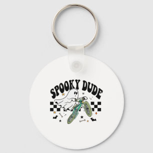 Ghost Cycling Bicycle Bike Retro Halloween Party C Key Ring