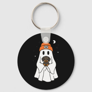 Ghost Dachshund Doxie Animal Lover Halloween Beeni Key Ring