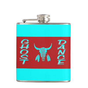 Ghost Dance turquoise blue wrapped flask