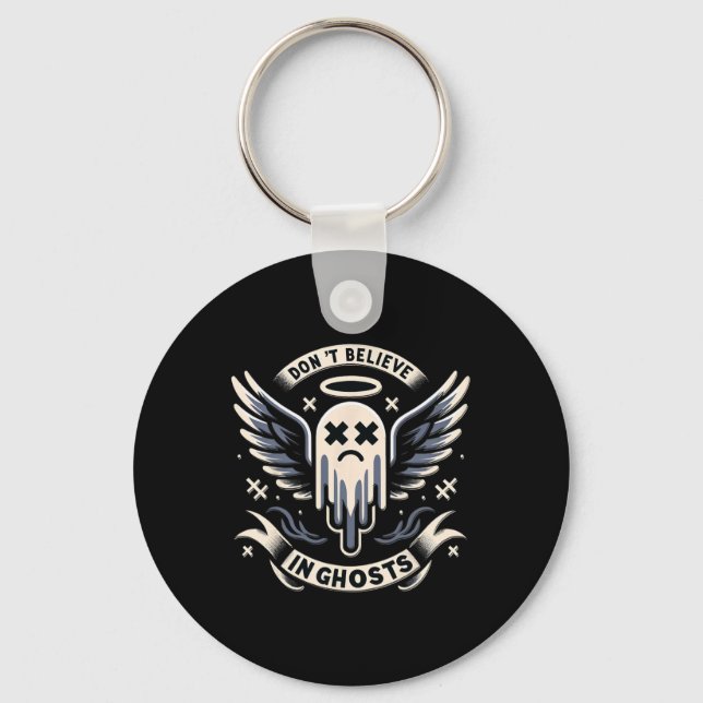Ghost Design Cute Ghost Halloween Spooky Season  Key Ring (Front)