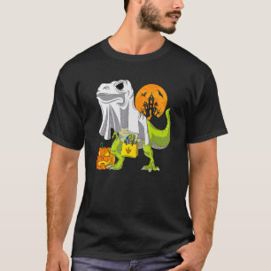 Ghost Dinosaur Halloween Rex For Boys Costume T-Shirt