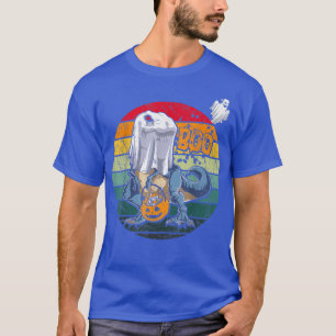 Ghost Dinosaur T rex Funny Boo Halloween Boys Men T-Shirt