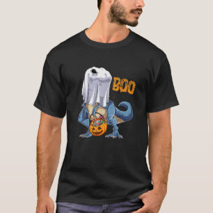 Ghost Dinosaur T Rex Funny Boo Halloween Gifts Men T-Shirt