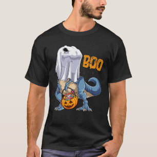 Ghost Dinosaur T Rex Funny Boo Halloween Gifts Men T-Shirt