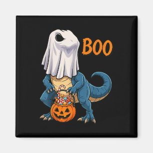 Ghost Dinosaur T Rex Pumpkin Boo Funny Halloween C Magnet