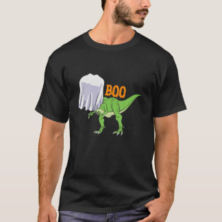 Ghost Dinosaur Trick Rawr Treat Funny Halloween Re T-Shirt