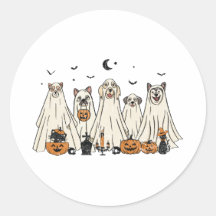 Ghost Dogs Halloween Sticker