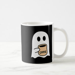 Ghost Drinking Coffee Funny Halloween Costume Coff Coffee Mug