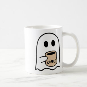 Ghost Drinking Coffee Funny Halloween Costume Coff Mug