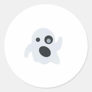 ghost emoji classic round sticker