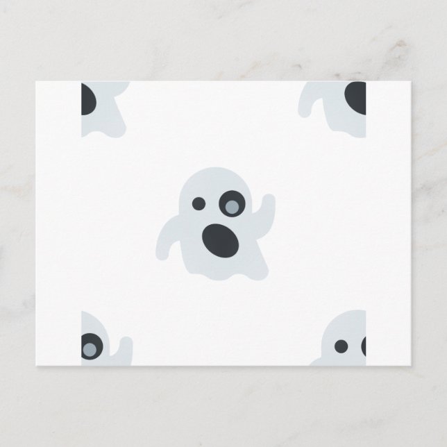 ghost emoji postcard (Front)