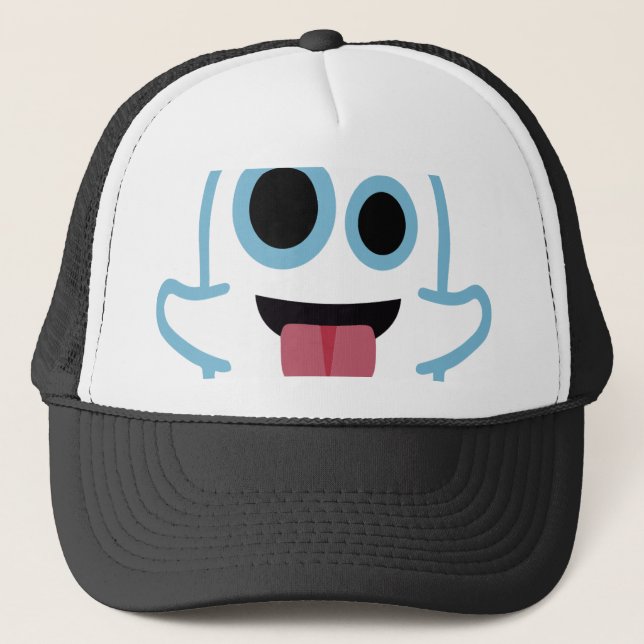 Ghost Emoji Trucker Hat (Front)