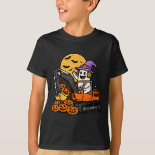 Ghost Excavator Construction Halloween Costume Tod T-Shirt