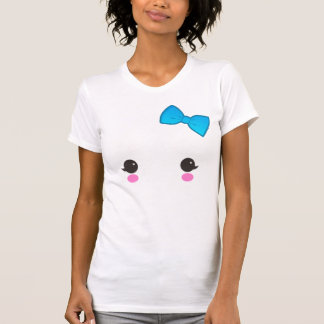 ghost face blue bow shirt