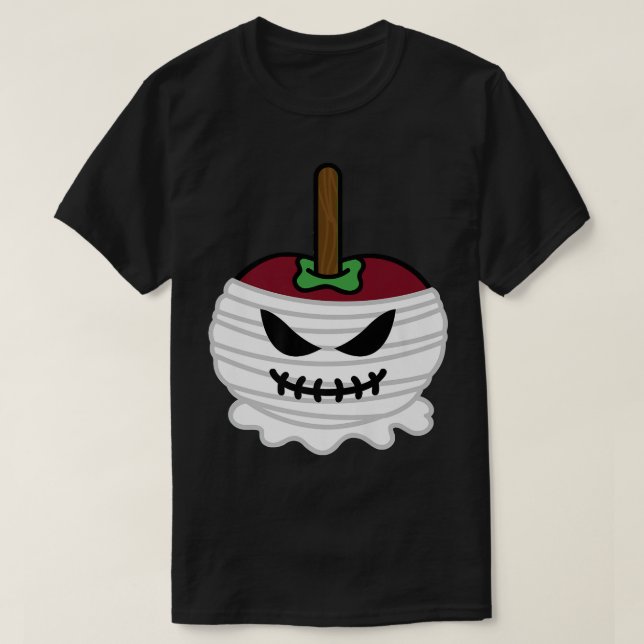 Ghost Face Candy Apple Halloween762 T-Shirt (Design Front)