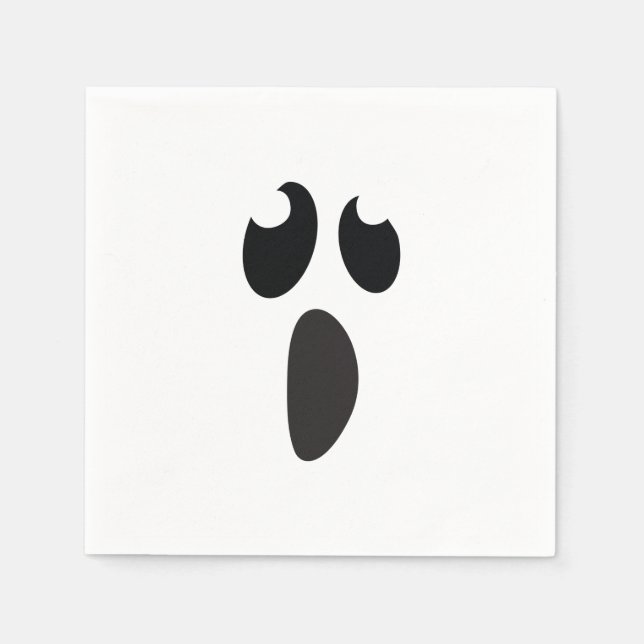 Ghost Face Halloween Party Trick or Treat Napkin (Front)