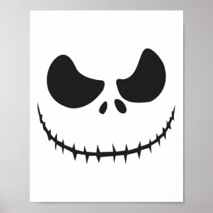 Ghost Face Halloween Retro Scary Pumpkin Face Than Poster