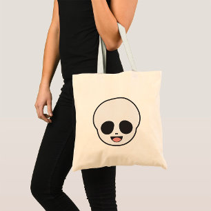 Ghost Face Skeleton Chibi Pastel Goth Halloween Tote Bag