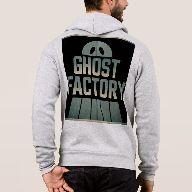 Ghost Factory Vintage Poster Hoodie (Back)