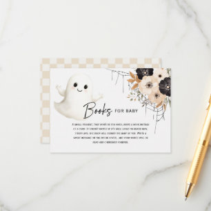 Ghost & Floral Halloween Books for Baby Enclosure Card